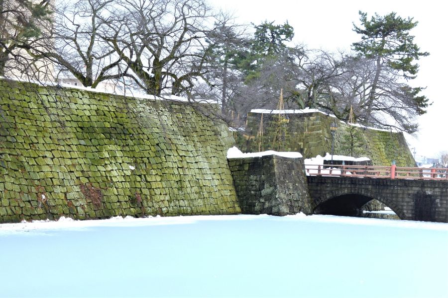 福井県庁のある冬のお堀