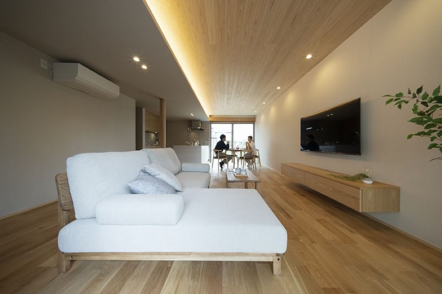 リビングの造作テレビボード