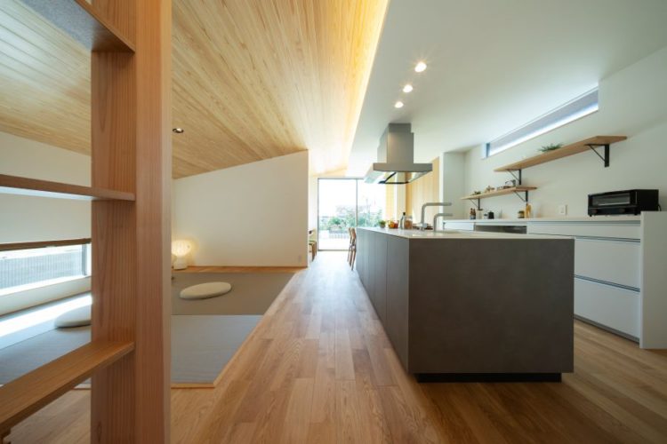 視線が一直線に抜ける平屋